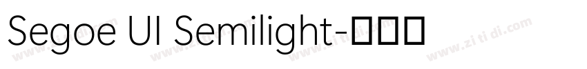Segoe UI Semilight字体转换